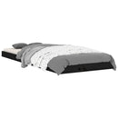 sengeramme 75x190 cm massivt fyrretræ sort