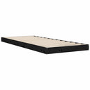 sengeramme 75x190 cm massivt fyrretræ sort