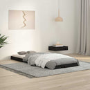 sengeramme 75x190 cm massivt fyrretræ sort