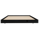 sengeramme 100x200 cm massivt fyrretræ sort