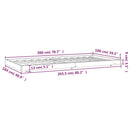 sengeramme 100x200 cm massivt fyrretræ sort