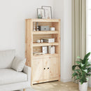 højskab 80x35x154 cm massivt fyrretræ