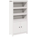 skab 80x35x154 cm massivt fyrretræ hvid