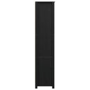 skab 80x35x154 cm massivt fyrretræ sort