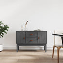 skænk 110x40x78 cm massivt fyrretræ grå