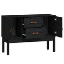 skænk 110x40x78 cm massivt fyrretræ sort