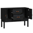 skænk 110x40x78 cm massivt fyrretræ sort