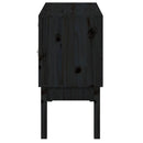 skænk 110x40x78 cm massivt fyrretræ sort