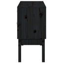 skænk 110x40x78 cm massivt fyrretræ sort