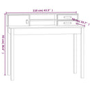skrivebord 110x50x93 cm massivt træ fyrretræ