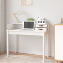 skrivebord 110x50x93 cm massivt fyrretræ hvid