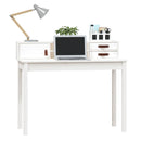 skrivebord 110x50x93 cm massivt fyrretræ hvid