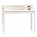 skrivebord 110x50x93 cm massivt fyrretræ hvid