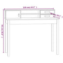 skrivebord 110x50x93 cm massivt fyrretræ hvid