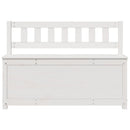 bænk 110x41x76,5 cm massivt fyrretræ hvid