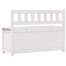 bænk 110x41x76,5 cm massivt fyrretræ hvid