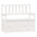 bænk 112,5x51x,5x96,5 cm massivt fyrretræ hvid