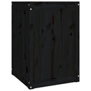 vasketøjskurv 44x44x66 cm massivt fyrretræ sort