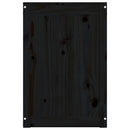 vasketøjskurv 88,5x44x66 cm massivt fyrretræ sort