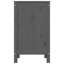 vasketøjskurv 44x44x76 cm massivt fyrretræ grå