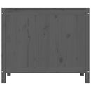 vasketøjskurv 88,5x44x76 cm massivt fyrretræ grå