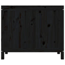 vasketøjskurv 88,5x44x76 cm massivt fyrretræ sort