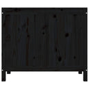 vasketøjskurv 88,5x44x76 cm massivt fyrretræ sort