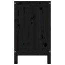 vasketøjskurv 88,5x44x76 cm massivt fyrretræ sort