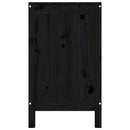 vasketøjskurv 88,5x44x76 cm massivt fyrretræ sort