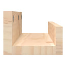 væghylder 2 stk. 50x12x9 cm massivt fyrretræ