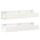 væghylder 2 stk. 50x12x9 cm massivt fyrretræ hvid