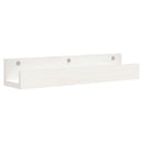 væghylder 2 stk. 50x12x9 cm massivt fyrretræ hvid