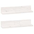 væghylder 2 stk. 50x11x9 cm massivt fyrretræ hvid