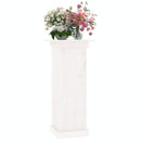blomsterstander 40x40x90 cm massivt fyrretræ hvid