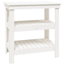 arbejdsbord 78,5x50x80 cm massivt fyrretræ hvid