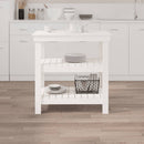 arbejdsbord 78,5x50x80 cm massivt fyrretræ hvid