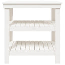 arbejdsbord 78,5x50x80 cm massivt fyrretræ hvid