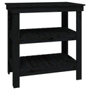arbejdsbord 78,5x50x80 cm massivt fyrretræ sort