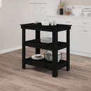 arbejdsbord 78,5x50x80 cm massivt fyrretræ sort