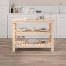 arbejdsbord 110,5x50x80 cm massivt fyrretræ