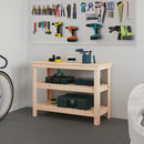 arbejdsbord 110,5x50x80 cm massivt fyrretræ