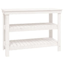 arbejdsbord 110,5x50x80 cm massivt fyrretræ hvid