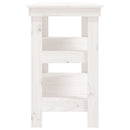 arbejdsbord 110,5x50x80 cm massivt fyrretræ hvid