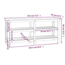 arbejdsbord 181x50x80 cm massivt fyrretræ