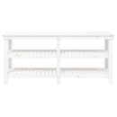 arbejdsbord 181x50x80 cm massivt fyrretræ hvid