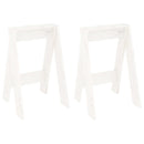 taburetter 2 stk. 40x40x60 cm massivt fyrretræ hvid