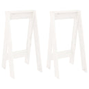 taburetter 2 stk. 40x40x75 cm massivt fyrretræ hvid