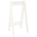 taburetter 2 stk. 40x40x75 cm massivt fyrretræ hvid