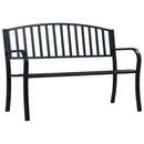 havebænk 120 cm stål sort