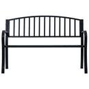 havebænk 120 cm stål sort